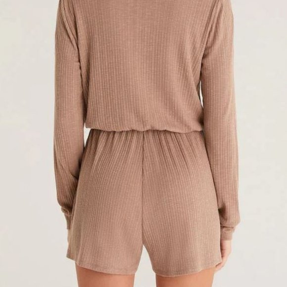 NWT Z Supply Portabella Lyra Rib Henley Romper SIZE L XL - Picture 4 of 4